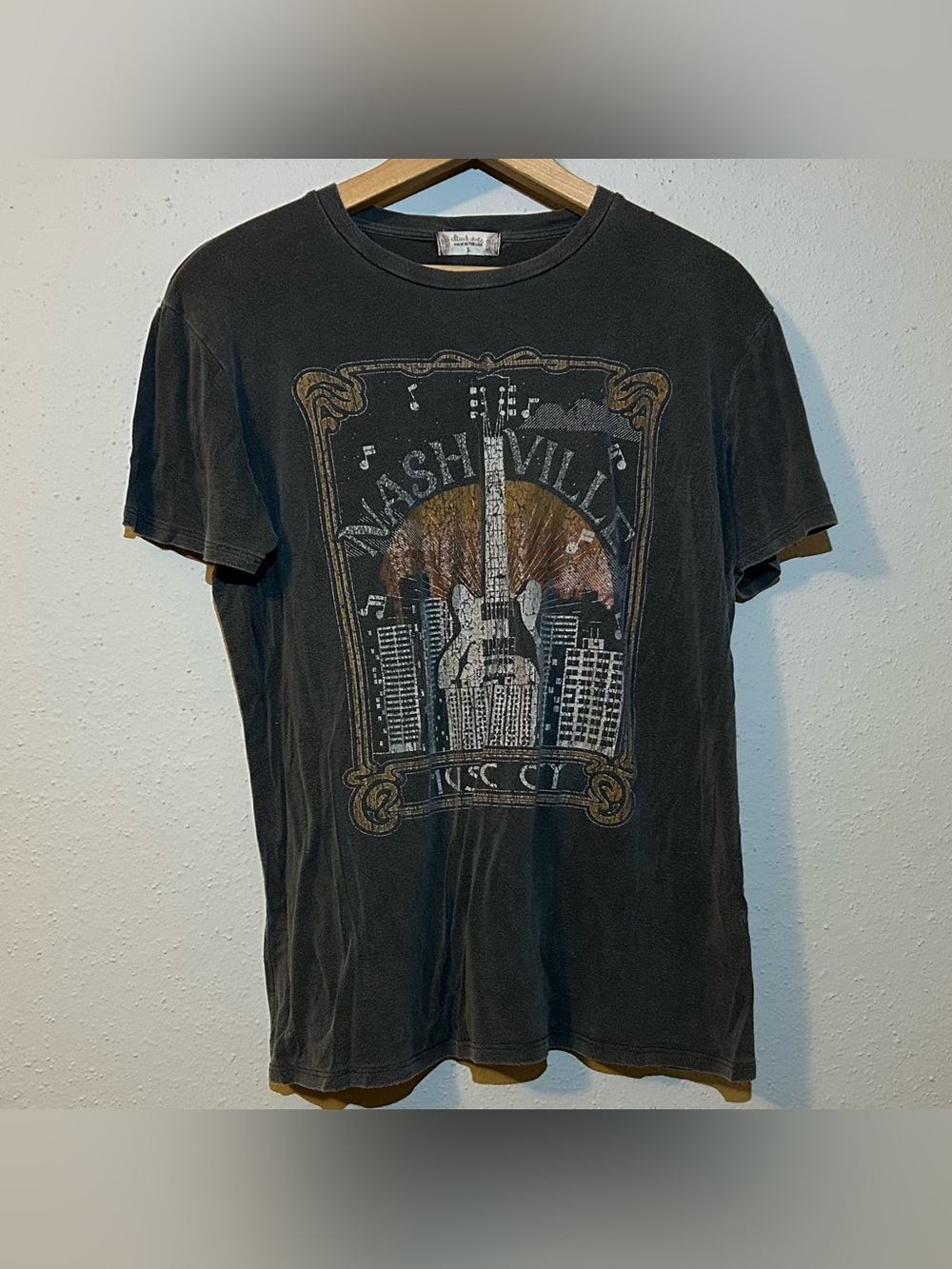 Altar'd State Nashville Music City Graphic Tee Charcoal Gray Small